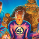 Marvel's Fantastic Four powering up in a comic-book cover illustration.
